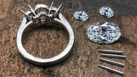 MAKING A 3-STONE PLATINUM RING BY HAND