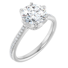 Round Engagement Ring Mounting