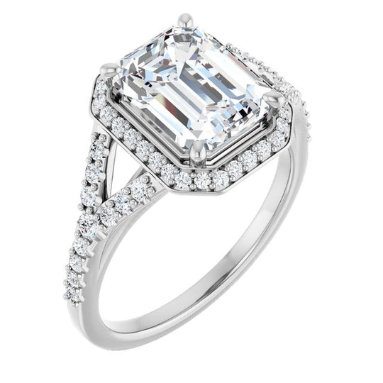 Emerald Engagement Ring Mounting