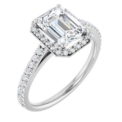 Halo-Style Engagement Ring Mounting