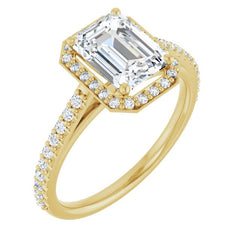 Halo-Style Engagement Ring Mounting