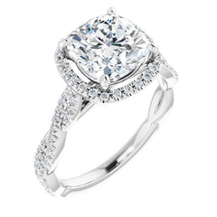 Cushion Engagement Ring Mounting