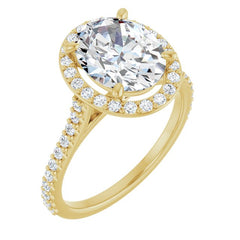 Oval Engagement Ring Mounting