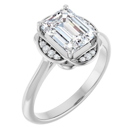 Emerald Engagement Ring Mounting