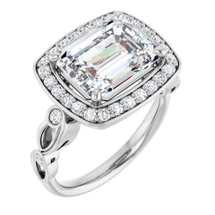 Emerald Engagement Ring Mounting