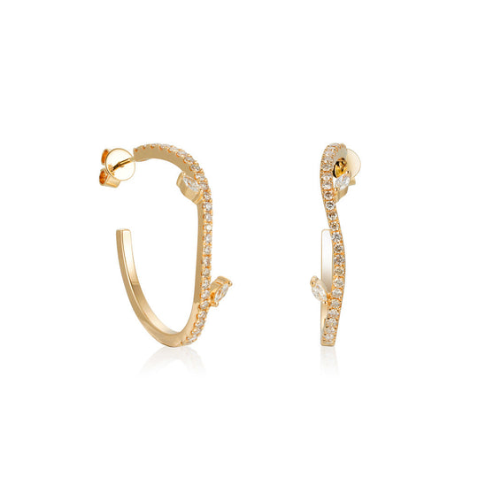 CRM Celestial Foliage Diamond Earrings