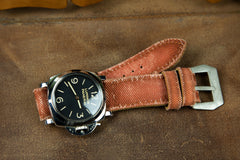 Bosphorus Watch Strap - Patina Canvas Brick Color