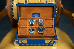 Petra Watch Case - Saffiano Navy Blue