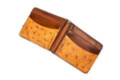 Ostrich Money Clip Wallet Camel