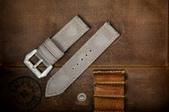 Bosphorus Watch Strap - Rolled Canvas Taupe Grey