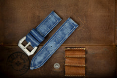 Bosphorus Watch Strap - Rolled Canvas Jean Blue 02