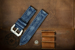 Bosphorus Watch Strap - Rolled Canvas Jean Blue 01