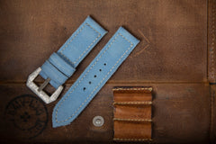 Bosphorus Watch Strap - Rolled Canvas Light Blue
