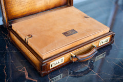 Watch Collector Case Combination Lock - Master Edition Parchment Patina Honey Brown