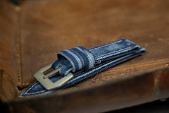 Bosphorus Watch Strap - Rolled Canvas Jean Blue 01