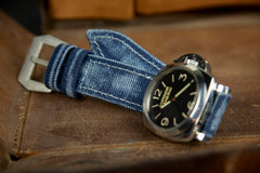 Bosphorus Watch Strap - Rolled Canvas Jean Blue 01