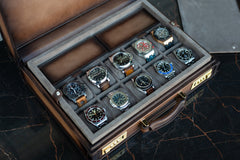 Watch Collector Case Combination Lock - Master Edition Patina Java Brown