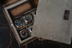 Watch Collector Case Combination Lock - Master Edition Patina Java Brown