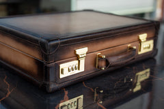 Watch Collector Case Combination Lock - Master Edition Patina Java Brown