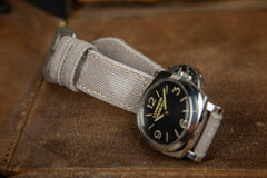 Bosphorus Watch Strap - Rolled Canvas Taupe Grey