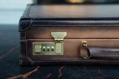 Watch Collector Case Combination Lock - Master Edition Patina Java Brown