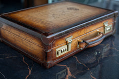 Watch Collector Case Combination Lock - Master Edition Parchment Patina Honey Brown
