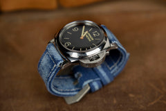 Bosphorus Watch Strap - Rolled Canvas Jean Blue 02