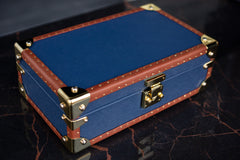 Petra Watch Case - Saffiano Navy Blue