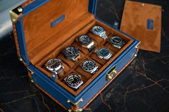 Petra Watch Case - Saffiano Navy Blue