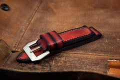 Bosphorus Watch Strap - Vintage Patina Burgundy