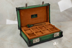Petra Watch Case - Parchment Dark Green