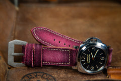 Watch Strap - Canvas Patina Vine Red