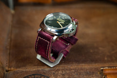 Watch Strap - Canvas Patina Vine Red