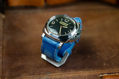 Bosphorus Watch Strap - Rolled Canvas Cerulean Blue