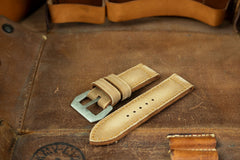 Bosphorus Watch Strap - Patina Canvas Caramel
