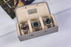 Galata Saffiano Grey Watch Roll