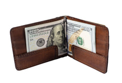 Ostrich Money Clip Wallet Camel