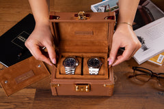 Petra Watch Case - Togo Camel