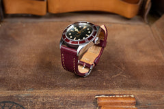 Bosphorus Watch Strap - Saffiano Burgundy