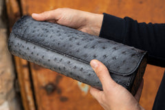 Galata Ostrich Watch Roll for Four Watches