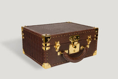 Watch Trunk for 25 Watches - Alligator Brown