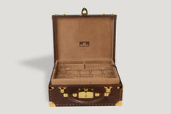 Watch Trunk for 25 Watches - Alligator Brown