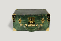 Watch Trunk for 25 Watches - Alligator Green