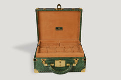 Watch Trunk for 25 Watches - Alligator Green