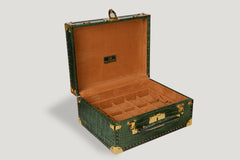 Watch Trunk for 25 Watches - Alligator Green
