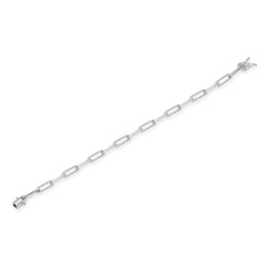 CRM Alternating Diamond Paper-Clip Bracelet