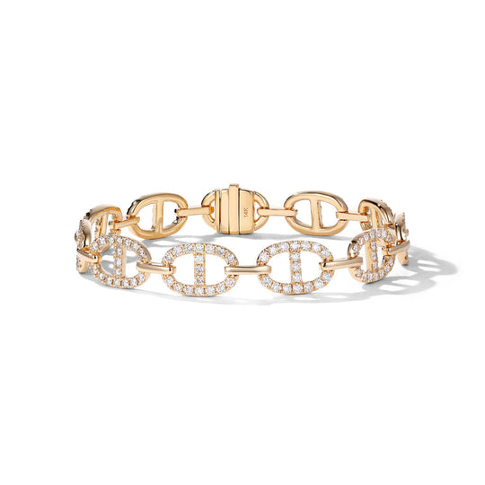 CRM Diamond Anchor Link Bracelet