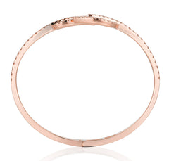 CRM Twin Leaves Diamond Bangle