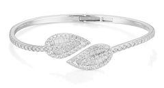 CRM Twin Leaves Diamond Bangle