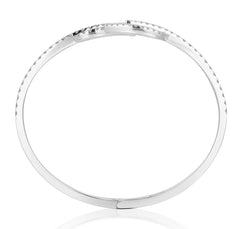 CRM Twin Leaves Diamond Bangle